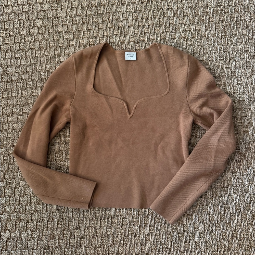 Abercrombie & Fitch Camel Knit Top